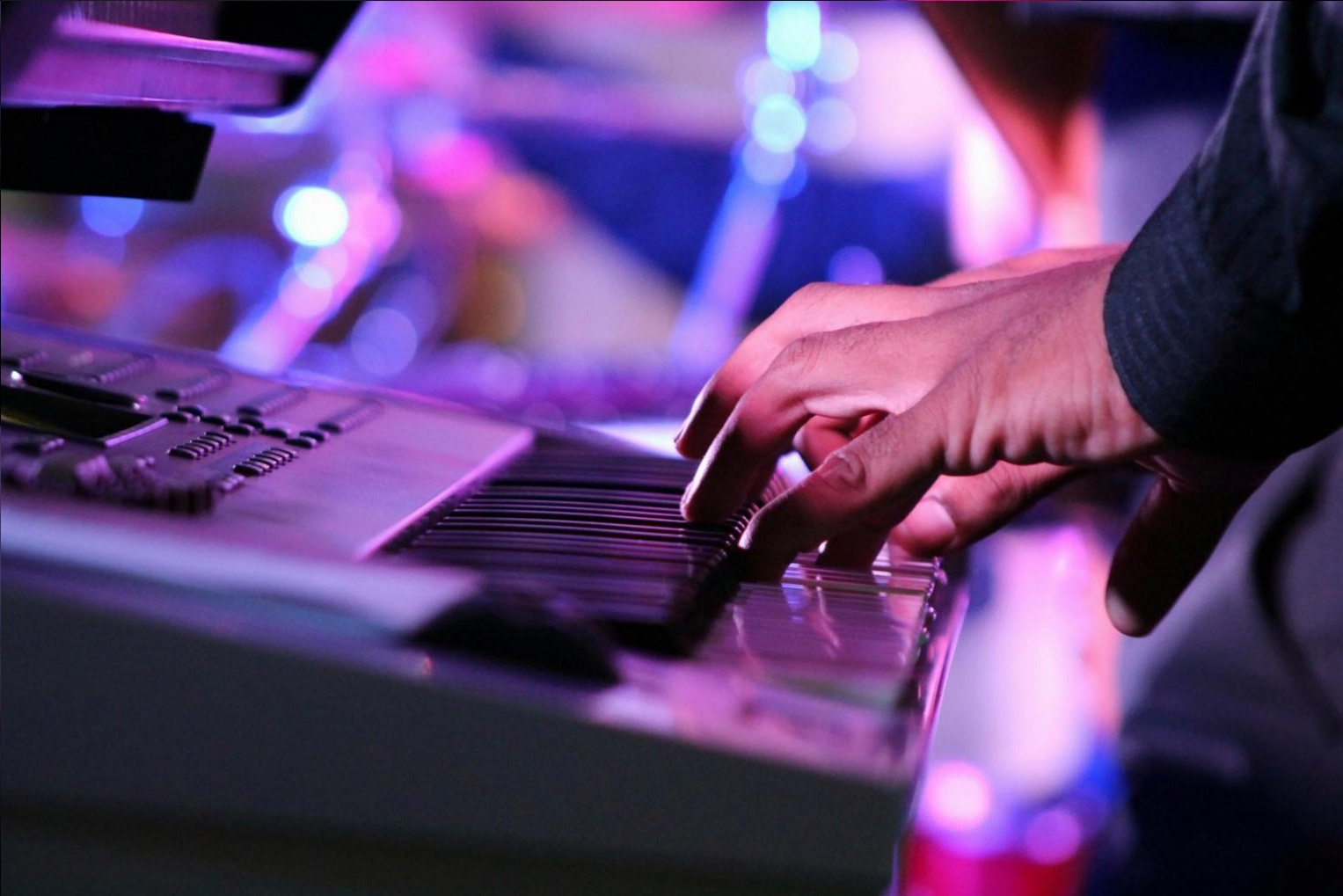 Piano keyboard detail used in music theory study